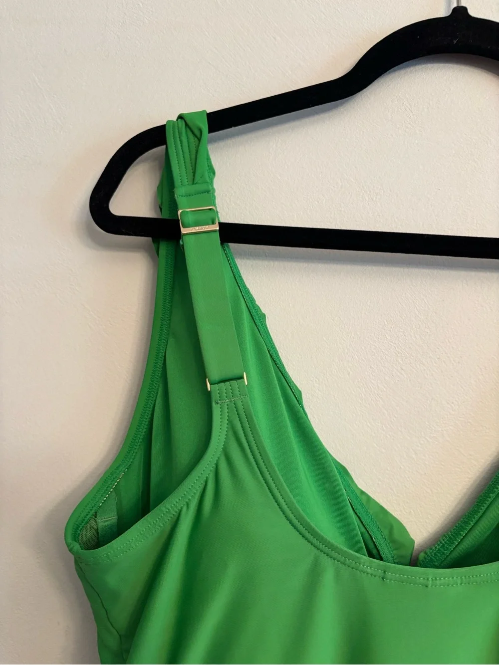 DKNY Ruffle V-Neck One-Piece Swimsuit - Picture 5 of 8